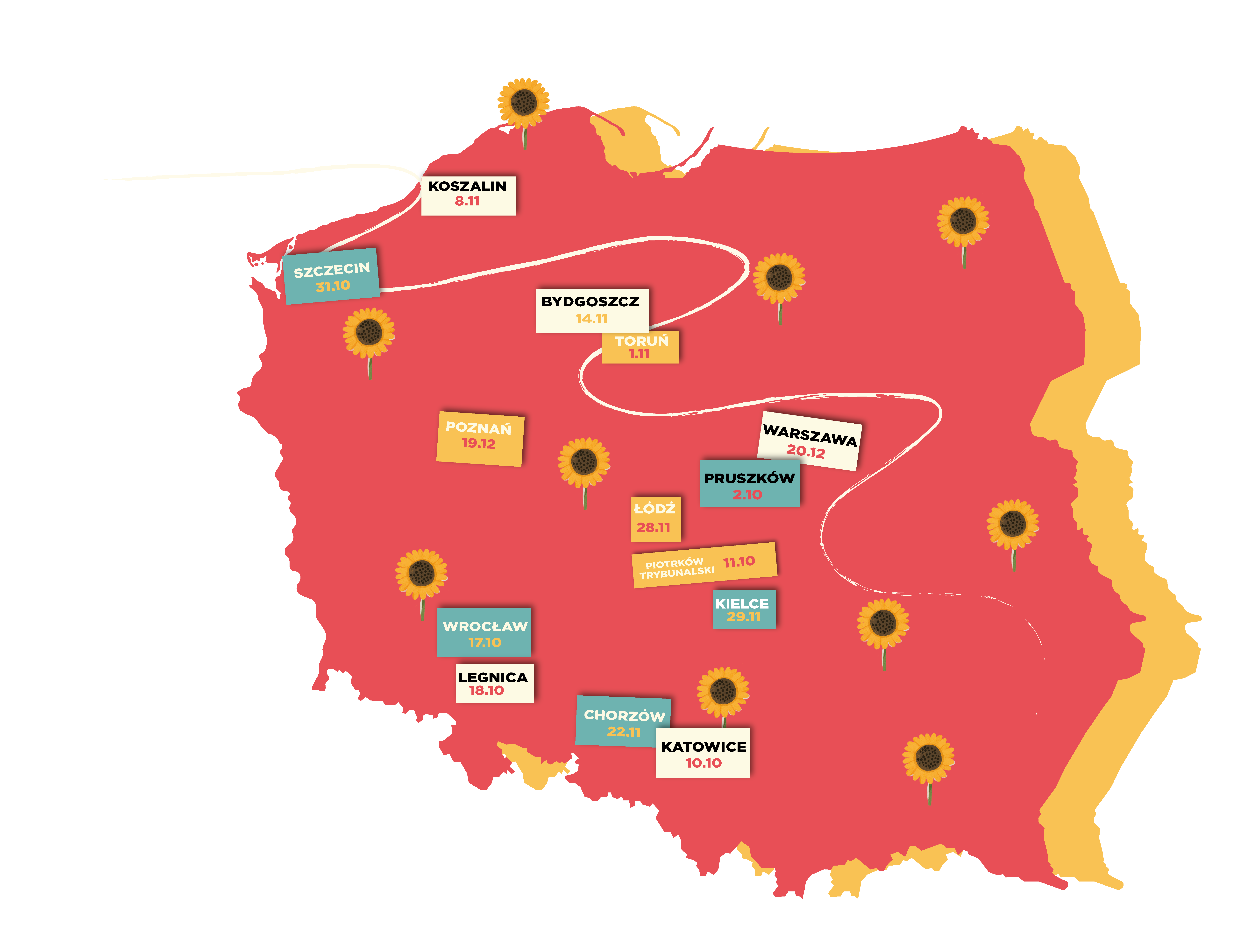 Mapa trasy Pucio na Wsi